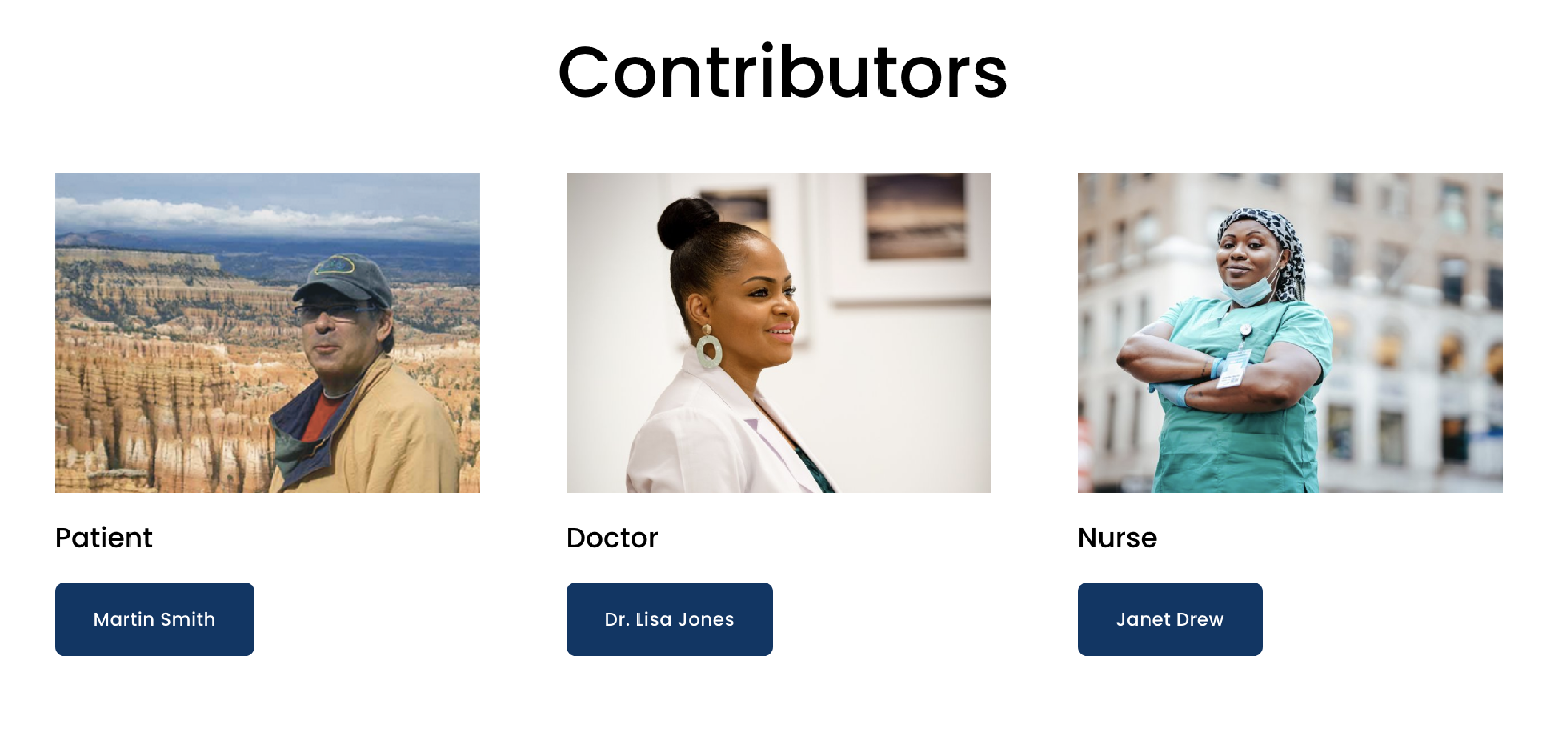 contributors page example